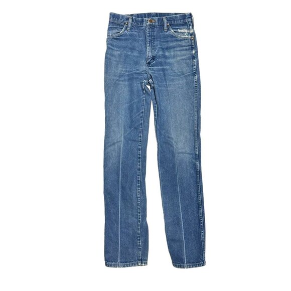 Vintage 90's WRANGLER Jeans High Waist Dark Wash Straight Leg Denim - Picture 4 of 12